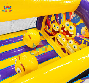 Colorful Emoticon World Inflatable Bounce House, Kids Themed Jumping Castle for Party & <b>Outdoor</b> Indoor Fun - Product Image 2