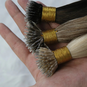 Extensiones de Cabello con Punta Nano, Brillantes y Suaves, de <span class=keywords><strong>18</strong></span> Pulgadas, Cabello Humano Virgen Ruso Liso en Colores Más Oscuros - Product Image 2