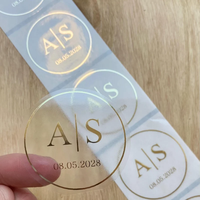 Autocollants transparents personnalisés, logo personnalisé, vinyle transparent imperméable, étiquettes autocollantes découpées pour l'emballage de flacons cosmétiques