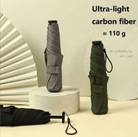 Parapluie pliant portable en fibre de carbone ultra-légère japonaise, parapluie pare-soleil résistant aux UV de Corée du Sud