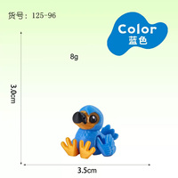 Figurines d'oiseaux mignonnes imprimées en 3D, jouet animal miniature coloré, figurine mignonne, jouet sensoriel anti-stress, ornement de bureau ou de voiture