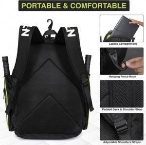 Free Sample OEM Factory Custom Travel Pickleball Backpack with USB Waterproof Polyester Lining 36-57L Capacity for Outdoor Use - Product Image 6