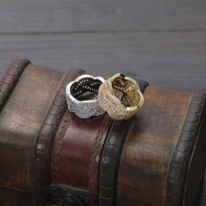 Punk Stripe Woven Cuban <b>Ring</b> Men's Tail <b>Ring</b> <b>Couple</b> <b>Ring</b> - Product Image 2