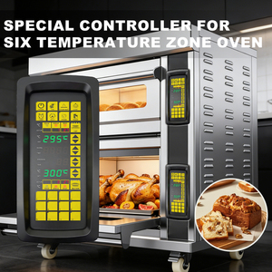 Endüstriyel IP65 Su Geçirmez Yağa Dayanıklı 220V AC 50Hz Akıllı 6 Bölgeli Sıcaklık Kontrol Paneli (Fırınlar ve Katmanlı Fırınlar için) - Product Image 2