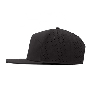 Custom 7 Panel Laser Perforated <b>Hat</b> Rear Panels for Breathability <b>Flat</b> Bill Snapback <b>Hat</b> - Product Image 3