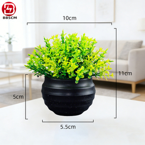 Ensembles <span class=keywords><strong>de</strong></span> <span class=keywords><strong>mini</strong></span>-plantes succulentes artificielles en plastique en gros, fausses plantes, cadeaux, décorations d'intérieur - Product Image 3