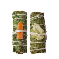 Bâtons d'encens de sauge blanche transfrontaliers, cèdre, salvia, pétales de sang de dragon, purification de l'espace, yoga, aromathérapie, apaisement
