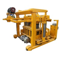 Machine à Briques Mobile Diesel Robuste QT40-3A, Production de 2500 Pièces par Jour, Sans Palette, Machine à Briques en Béton pour le Nigéria