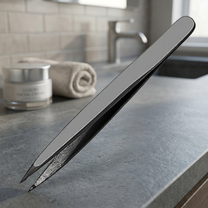 Eco-Friendly Stainless Steel Bend Nose Tweezers Pointed Tip Ergonomic for Beauty Eyebrow & Eyelash Customizable OEM Logo - Product Image 5