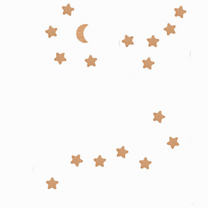 FSC Moon and Star Ganchos de madera Perchero montado en la pared Cesta montada en la pared Hogar Sala de estar - Product Image 6