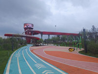 Terrain de jeu en plastique extérieur de parc d'attractions pour l'amusement et la récréation