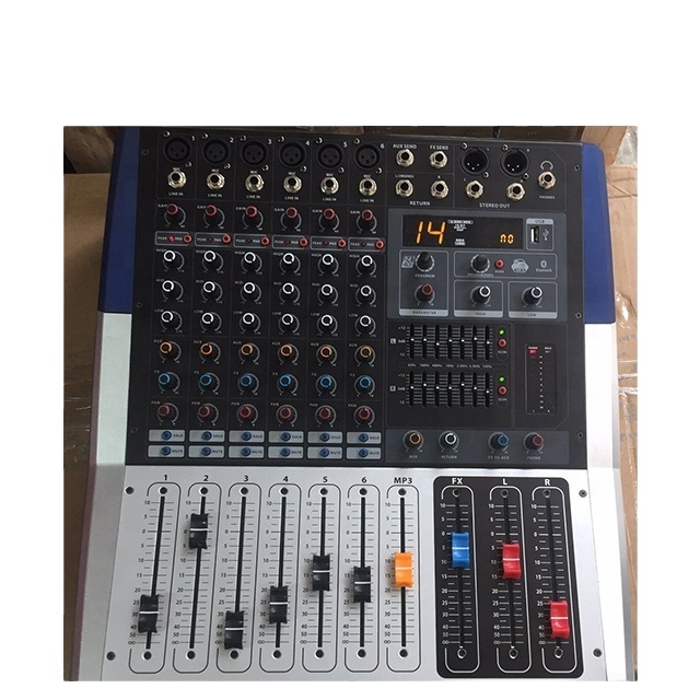 6 8 10 12 Channel Sound Mixer Audio Console With USB Mini Dj Mixer BT for Karaoke Singing