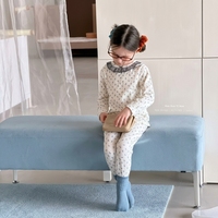 Pyjama 2 pièces côtelé ajusté pour garçons et filles, 95,5 % coton, 4,5 % élasthanne, collection automne-hiver, stock en gros OEM