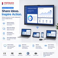 Tableau blanc interactif intelligent 4K de 110 pouces avec écran tactile 40 points, Android 14/15/16, caméra OPS AI pour salle de classe et conférence, OEM