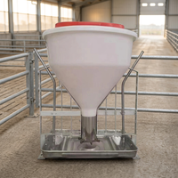 Mangeoire automatique pour porcs en plastique, à base en acier inoxydable, pour aliments secs et humides, anti-gaspillage, équipement d'élevage porcin