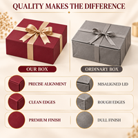 Boîte cadeau magnétique pliable personnalisée avec ruban en satin, emballage rigide en carton à rabat pour mariage, anniversaire, cadeaux de luxe, vente en gros