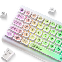 XVX Keycaps Cats Eye MAX Profil Blanc Clavier Mécanique Dye-Sub PBT Keycap Set 136-Key DIY Custom Sublimation English