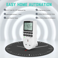 Temporizador Digital Programable Cíclico de 24 Horas 230V, Interruptor de Temporizador para Cocina, Enchufe UK US EU, para Laboratorio