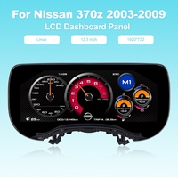 Navihua 12.3" Écran numérique de tableau de bord de voiture, compteur de vitesse LCD, cockpit virtuel, tachymètre pour Nissan 370Z 2003-2009