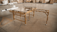 WJ160B Scie à table coulissante horizontale Portable Coupe pliante Meilleur prix Panneau de travail du bois Type de rouleau multifonction pour la maison