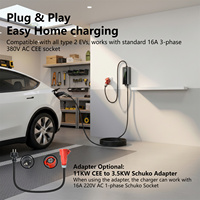 Chargeur de voiture électrique à charge rapide, triphasé 380V 16A 11Kw, chargeur EV type 2