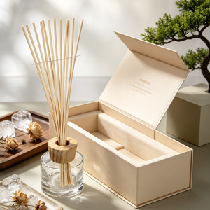 Wholesale Luxury Bamboo Wooden Perfume Cap For 100ml Aroma Diffuser <b>Bottle</b> Polished Wood Cover Custom Fragrance Packaging - Product Image 4