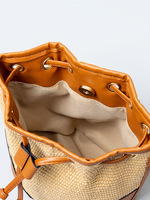 Nuevo bolso de mano de cubo de paja para mujer, bolso cruzado para mujer, bolso de hombro de moda de diseñador de lujo de PU con letras de palabras sólidas