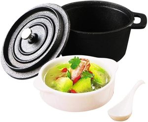 Poêle <span class=keywords><strong>en</strong></span> <span class=keywords><strong>fonte</strong></span> <span class=keywords><strong>personnalisable</strong></span> pour la cuisine à domicile Casserole à ragoût pré-assaisonnée à basse pression - Product Image 4