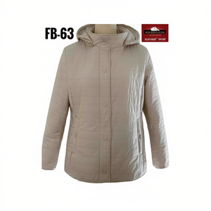 HDJ <b>Women</b> Plus Size Reversible Cotton <b>Coat</b> Hooded Button Closure Casual Outerwear Regular Length All Seasons - Product Image 2
