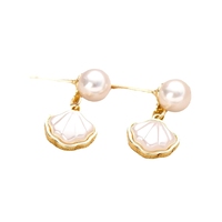 Nouvelles boucles d'oreilles en perles françaises, un design unique et élégant, accessoires polyvalents à clous.