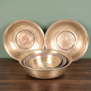 <b>Large</b> Vintage Brass <b>Bowl</b> Polished Luxury Metal Serving <b>Bowl</b> for Weddings Customizable Logo Sustainable <b>Salad</b> & Flower <b>Bowl</b> - Product Image 6