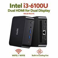 Harga Pabrik Core I3 6100U 8 16GB 256 512GB Dual HD-MI Gigabit Ethernet Win10/11 Mini PC Gaming PC Desktop Kecil untuk Rapat