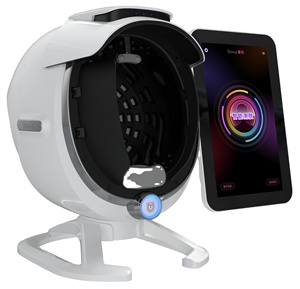 เครื่องวิเคราะห์ผิวหน้า 3 มิติ แบบตั้งโต๊ะ LED พร้อมกระจกวิเศษ สำหรับใช้งานเชิงพาณิชย์ ดีไซน์หรูหรา วิเคราะห์ความชุ่มชื้น น้ำมัน และสารประกอบในผิว - Product Image 1