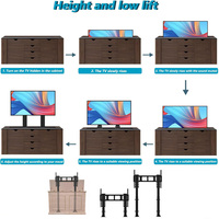 Großhandel Doppelsäulen-Elektrischer TV-Lift Höhenverstellbar 710-1610mm TV-Ständer für 52"-100" Bildschirme mit Fernbedienung