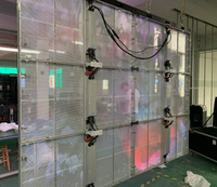 Équipement de publicité haute luminosité polychrome Hd à bas prix-P3.91 Écran LED maillé extérieur transparent