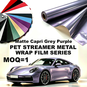 Pellicola Vinilica Autoadesiva Fame di Alta Qualità in PET Opaco Grigio-Viola con Finitura Cangiante, Elastica e Resistente per Decorazione Carrozzeria Auto - Product Image 1
