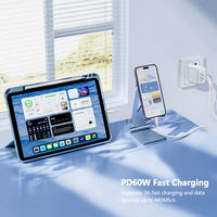 Câble USB C vers C 60W PD 3A 20V en nylon tressé avec coque en aluminium 480 Mbps pour MacBook iPhone 16 Samsung