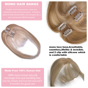 Frangia di pizzo biondo naturale capelli umani frangia frangia-in all'ingrosso Bang Remy pezzo Chic ed elegante frangia per le donne - Product Image 3