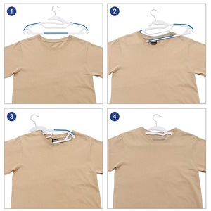 <span class=keywords><strong>Cintres</strong></span> transparents antidérapants en plastique usine, 10 pièces, <span class=keywords><strong>multiples</strong></span> accroche chromés pour vêtements - Product Image 6