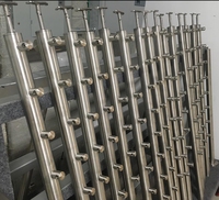 Poteaux de balustrade en acier inoxydable pour clôtures et rampes d'escalier, supports de barres et poteaux de rampe d'escalier en acier inoxydable