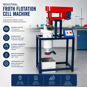 Machine de flottation à bulles industrielle Reliant Lab |   Moteur 1 CV alimenté par une alimentation 220-320V 50Hz, en acier doux OEM avec revêtement en poudre pour - Product Image 5