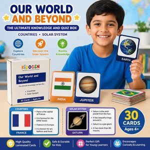 Cartes flash Notre monde et au-delà, cartes flash pour enfants |   Pays du monde : 20 cartes flash et 11 cartes éducatives sur le système solaire - Product Image 6
