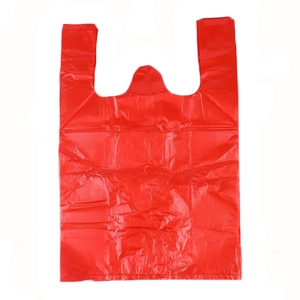 ถุงพลาสติกเสื้อยืด LDPE HDPE พิมพ์โลโก้ตามสั่ง ราคาโรงงาน ผลิตจากวัสดุรีไซเคิล เป็นมิตรกับสิ่งแวดล้อม สำหรับงานแสดงสินค้าที่บ้าน - Product Image 2