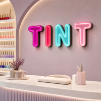 Lettres en acrylique 3D LED personnalisées style gelée, logo brillant et coloré pour enseigne de magasin, café, boutique, image de marque commerciale, OEM