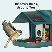Mangeoires à oiseaux d'extérieur du fabricant Bird Manufacturer avec caméra d'observation des oiseaux 2K – Cadeaux idéaux pour Noël, cadeaux pour l'Éléphant Blanc