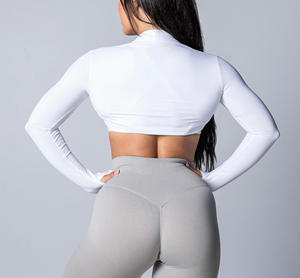 <span class=keywords><strong>Bolero</strong></span> de Manga Larga con Orificio para el Pulgar, Diseño de Moda 2024, Personalizado de Fábrica, Venta al por Mayor, para Gimnasio y Fitness, para Mujer - Product Image 6