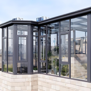 Nouvelle véranda moderne en alliage d'aluminium, taille personnalisée, isolation thermique et acoustique, installation facile, véranda en verre pour villas, jardins et cours - Product Image 3