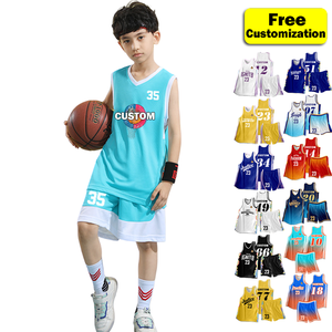 Conjunto de Uniforme de Baloncesto Personalizado con Logotipo, Patrón y Números para Equipos de Competición, para Estudiantes y Niños, Ligero y Transpirable - Product Image 1