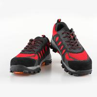 Sepatu kets kerja untuk pria, sepatu sneakers baja Toecap, sepatu keselamatan kerja dan mendaki, sepatu kerja Anti benturan untuk pria