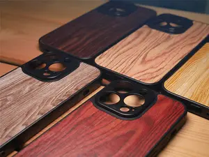 Luxury Friendly Wooden Cover Magnetic Wireless Charging Phone Case Wood Case For IPhone 15 14 13 12 11 8 7 6 Xr Xs Max